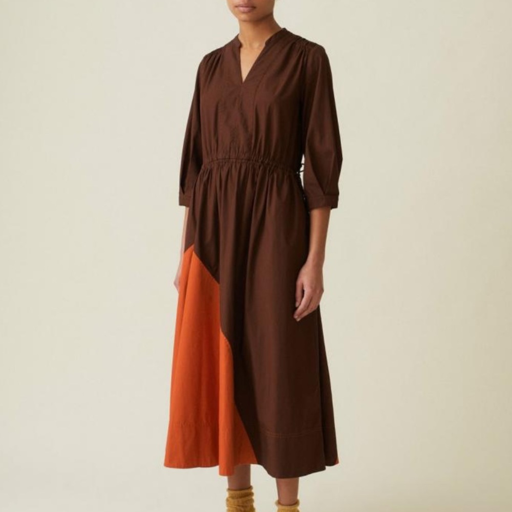 Toast UK Colour Block Organic Poplin Dress offers welcomed:)